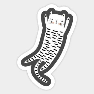 striped cat Sticker